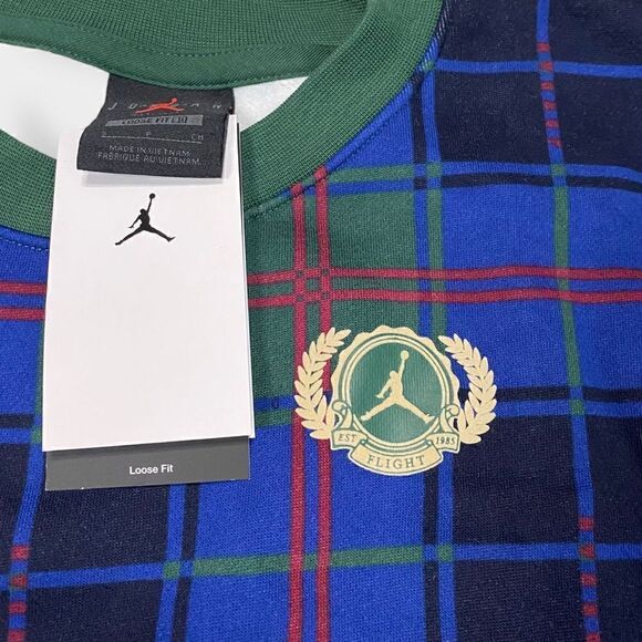 Nike Jordan Brooklyn Fleece Crewneck Sweatshirt Womans size Small DV1996-333 New - Picture 3 of 10